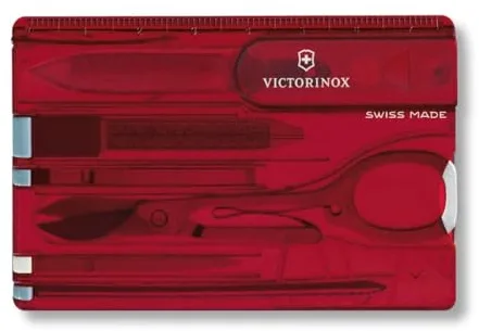 Victorinox Swiss Card Classic, color Rojo Transparente