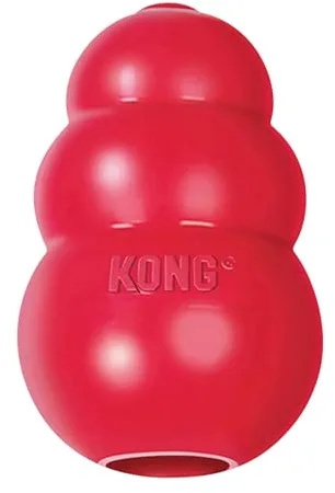 KONG Classic Juguete para Perros Rellenable - para Jugar y Masticar - Se Puede Rellenar con Snacks y Premios - Hecho de Caucho Natural Duradero - para Perros Pequeños