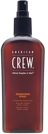American Crew – Grooming Spray, Spray de Fijación Variable, Mantiene el Pelo en Su Lugar, Fijación Flexible, Brillo Añadido, con Agentes Humectantes Naturales, Cabello Hidratado, para Hombres – 250 ml