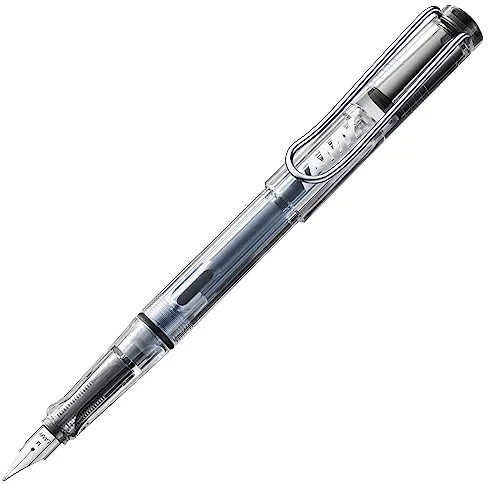 Lamy safari vista - Pluma estilográfica con empuñadura ergonómica y plumín de acero pulido en tamaño M - ideal para cualquier escritura y caligrafía - incluye cartucho T 10 azul - Diestro