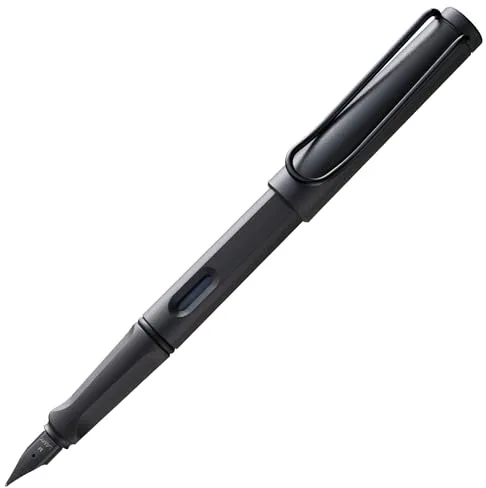 Lamy safari umbra - Pluma estilográfica con empuñadura ergonómica y plumín de acero negro en tamaño M - ideal para cualquier escritura y caligrafía - incluye cartucho T 10 azul - Diestro