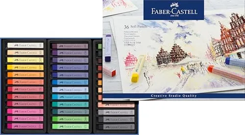 Faber-Castell 128336 - Estuche de Cartón con 36 Tizas Pastel - Multicolor