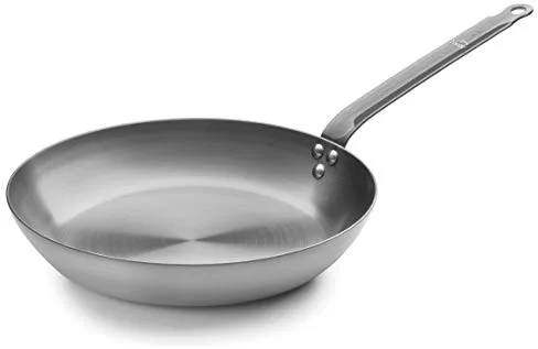 LACOR - 63624 - Sartén Ferrum Gris 24 cm - 100% Hierro Natural, Hecha en España, Apta para Inducción, Alta Temperatura, Duradera y Ecológica.