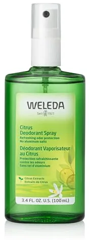 Weleda - Desodorante en Spray Citrus, Neutraliza los Olores Corporales Desagradables, Unisex, 100% Natural, Sin Sales de Aluminio, con Aroma Cítrico Refrescante, Vegano -100 ml
