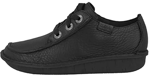 Clarks Funny Dream, Zapatos de Cordones Derby Mujer, Negro (Black Leather), 40 EU