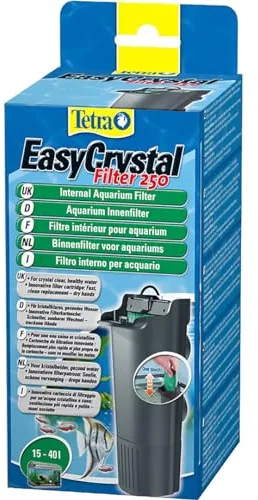 Tetra EasyCrystal Filter 250 Filtro Interior de Acuario para Agua Cristalina y Saludable, Apto para Acuarios de 15 a 40 Litros