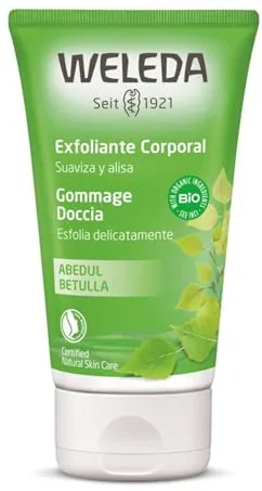 Weleda - Exfoliante Corporal de Abedul, Exfoliación Natural Suave, Prepara la Piel para Tratamientos Posteriores, Con Perlas de Ceras Naturales, Para Todo Tipo de Pieles, Incluso las Sensibles