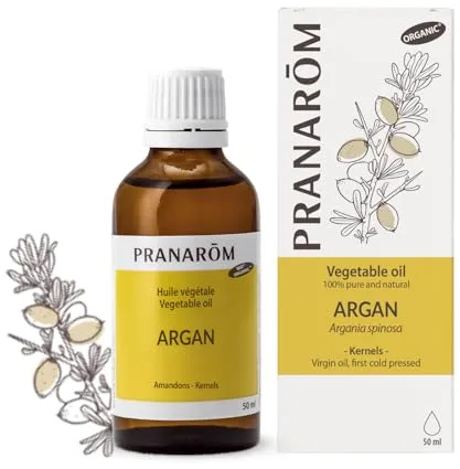PRANAROM - Argán Bio - Aceite Vegetal - Belleza Del Cabello Y La Piel - Rico En Vitaminas Y Antioxidantes - 50ml