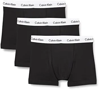 Calvin Klein Calzoncillos bóxer Hombre Pack de 3 Trunks Ropa Interior, Negro (Black), M