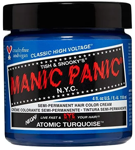 Manic Panic - Atomic Turquoise Classic Creme Vegan Cruelty Free Semi Permanent Hair Dye 118ml