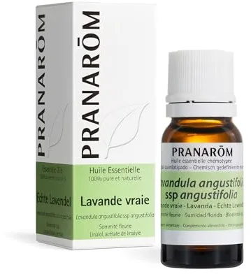 PRANARÔM Aceite Esencial Lavanda Verdadera – Sueño y Estrés – Aceite Esencial Quimiotipado HECT – 100% Puro y Natural – 10 ml