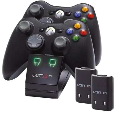 Venom Twin Charging Cradle: Black (Xbox 360) [Importación inglesa]