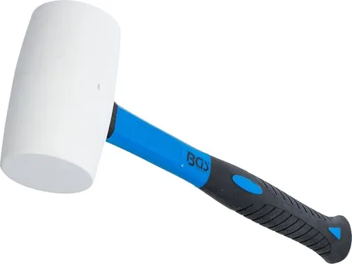 BGS 1967 | Mazo de goma | mango de fibra de vidrio | cabeza blanca | Ø 64 mm | 750 g