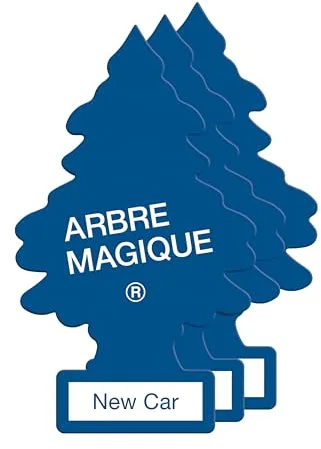 Kit de 3 Perfumadores Ambientadores Pino New Car Arbre Magique® Super Aroma de Larga Duración para Coche, Casa, Oficina, etc.