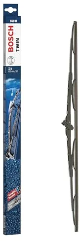Escobilla limpiaparabrisas Bosch Twin 650U, Longitud: 650mm – 1 escobilla limpiaparabrisas para el parabrisas frontal