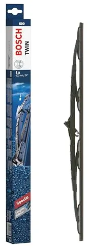 Escobilla limpiaparabrisas Bosch Twin 600, Longitud: 600mm – 1 escobilla limpiaparabrisas para el parabrisas frontal