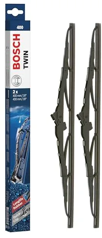 Escobilla limpiaparabrisas Bosch Twin 400, Longitud: 400mm/400mm – 1 juego para el parabrisas (frontal)