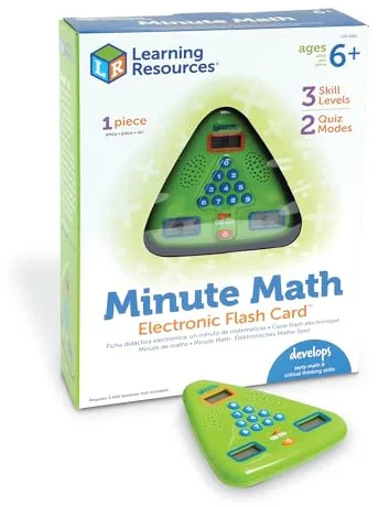 Learning Resources Minute Math, 6–10 Años, Juego Electrónico de Matemáticas, Mejora el Cálculo Mental con Desafíos Flash