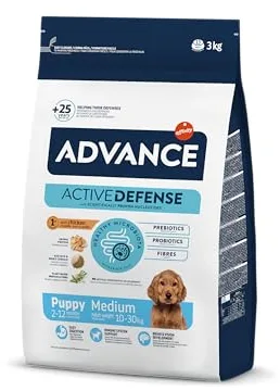Advance Medium Puppy, Pienso para Perros Puppy (2 a 15 meses) de Razas Medianas con Pollo, 3kg