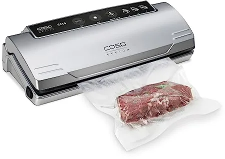 CASO VC 10 - Envasadora al vacío doméstica compacta - Maquina al Vacio de Alimentos - Costura de soldadura de 30 cm de largo y estable - Aplicación gratuita Food Manager - plateado