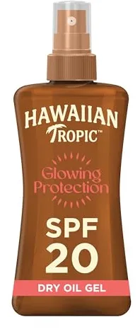 Hawaiian Tropic Aceite Solar SPF 20 - Glowing Oil Aceite Bronceador en Spray con Fragancia Coco & Aceite de Argán - 200 ml
