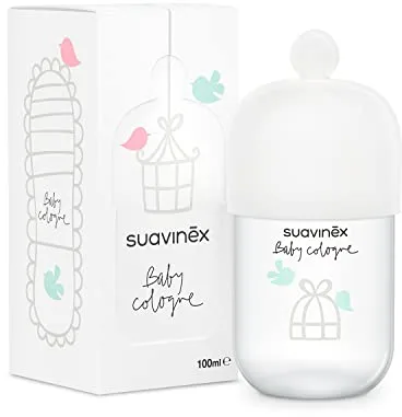 Suavinex, Baby Cologne Clásica, Colonia para Bebé Baja en Alcohol, No Mancha la Ropa, Fresca, Aroma Delicado, con Vaporizador, 100 ml