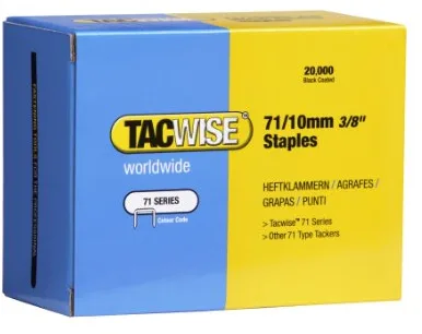 Tacwise 0369 Grapas Galvanizadas para Tapicería Tipo 71/10 mm, Paquete de 20.000