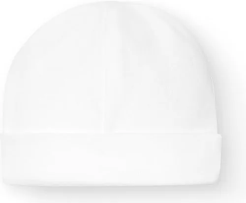 BABIDU Gorrito Nacimiento, Unisex Bebé, Blanco (White), 0 Meses