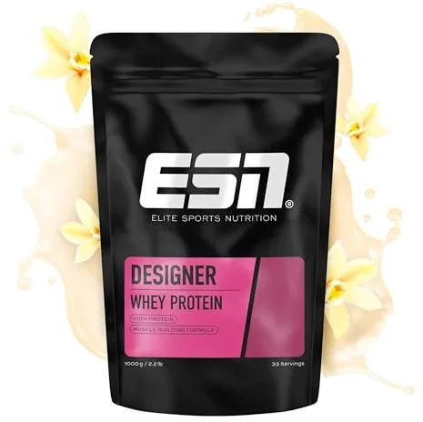 ESN Designer Whey Protein, Vainilla, 1 kg, Proteína de Suero de Leche en Polvo