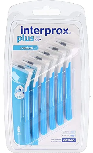 Interprox Plus Conico Cepillo cónico para dientes 1.7mm Azul 6 unidad (Paquete de 1) (el empaque puede diferir)