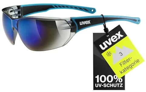 uvex sportstyle 204, gafas deportivas unisex, de espejo, comodidad sin presión y sujeción perfecta, blue/blue, one size