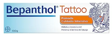 BEPANTHOL Crema para Tatuajes con Pantenol - Hidrata - Repara la Piel Post Tattoo y Preserva la Belleza del Tatuaje - 100 g - Sin Conservantes y Sin Perfume