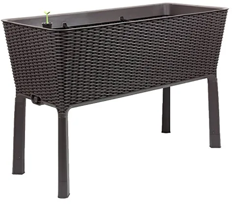 Keter Easy Grow- Mini Huerto en casa con depósito de Agua, 114 x 49,3 x 75,7 cm, Color Marrón; Cultivo en casa