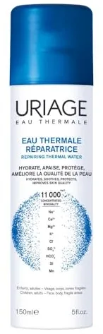 URIAGE Bruma Facial con Agua Termal de Uriage, 100% puro y natural + 32% de hidratación después de 1 hora. Hidrata, calma, protege. Spray fresco, multiusos, para toda la familia
