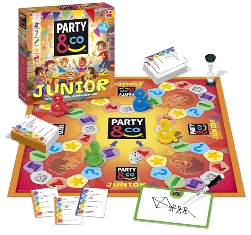 Party & Co. Junior - Juegos Infantiles para niños +8 Años, Juego de Mesa Multi-Prueba, Juego de Mesa por Equipos, Regalos niños 8 años