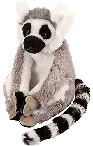 Wild Republic Cuddlekins Mini Anillo de lémur de Cola, Animales de Peluche, 20 cm, Regalo Recién Nacido, Peluches para Niños y Niñas, Juguete de Peluche, Elaborado con Botellas Recicladas