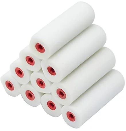 Fit For The Job Paquete de 10 mini rodillos de espuma de 4 pulgadas para pintura de bricolaje con pinturas brillantes y satinadas, 4 "100 mm