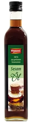 DIAMOND Aceite de sésamo, de 100% semillas de sésamo tostadas, un deleite culinario con un sabor a nuez - 1 x 500 ml