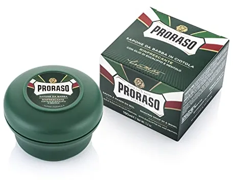 Proraso Shaving Soap, Eucalyptus & Menthol, 5.2 oz (150 ml), New Formulation