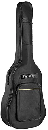 TRIXES Funda Acolchada de Guitarra Clásica y Acústica de Tamaño Completo Bolsa de Guitarra Clásica y Acústica Negro Transporte con Un Tira para el Hombro Ajustable y un Amplio Compartimento Frontal