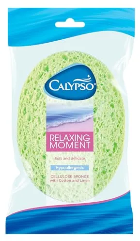Calypso Body Emotion - Relaxing moment - Esponja vegetal con algodón y lino (colores aleatorios)