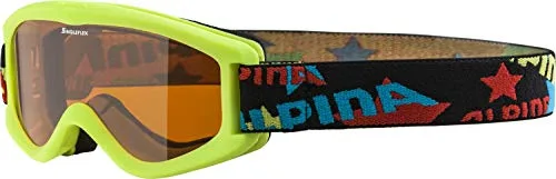 ALPINA Unisex - Niños, CARVY 2.0 SLT Gafas de esquí, Lime, One Size