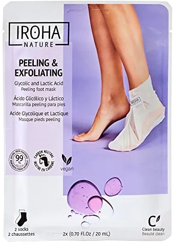 IROHA NATURE - Calcetines Peeling Exfoliantes | Cosmética Coreana Cuidado Intensivo | Suaviza Durezas y Piel Engrosada | Fórmula Vegana