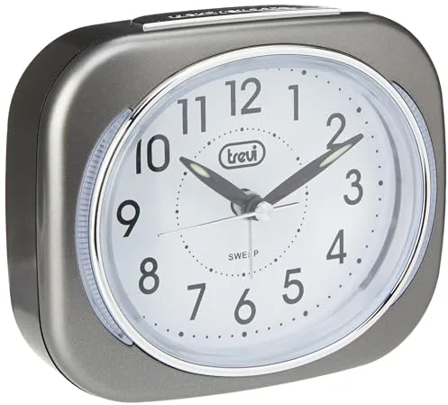 Trevi SL 3040 - Despertador (analógico, 100 x 36 x 85 mm, AA, Gris).
