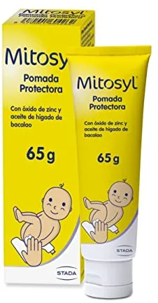 Mitosyl, Pomada Protectora, Crema de Pañal Bebé, Previene y Alivia Irritaciones, Fórmula Suave y Efectiva para el Cuidado Diario, 65g