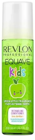 REVLON PROFESSIONAL EQUAVE KIDS Green Apple, Acondicionador en Spray, Desenredante Pelo Niños Sin Aclarado, Facilita el Peinado, Aporta Brillo y Suavidad - Fragancia Manzana Verde 200 ml