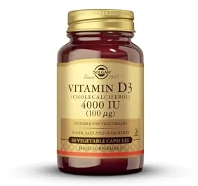 Solgar Vitamina D3 4000 UI, Aroma Vainilla, 60 Unidades (Paquete de 1)
