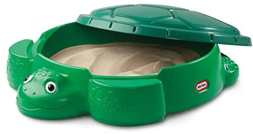 Little Tikes Arenero de Tortuga para el Jardín- Seguro y Portátil, Funciona como Caja de Almacenamiento para Exteriores. Estimula la Creatividad. Juguete para Niños a Partir de 12 Meses