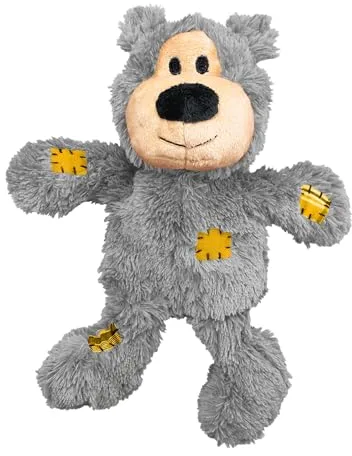 KONG Wild Knots Bears - Juguete para Perro de Cuerda con Nudos - Relleno Mínimo - para Perros Pequeños/Medianos, Oso