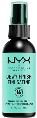 NYX Professional Makeup Spray fijador Makeup Setting Spray, Larga duración, Ligero, Fórmula vegana, Acabado Dewy (hidratado), 60 ml